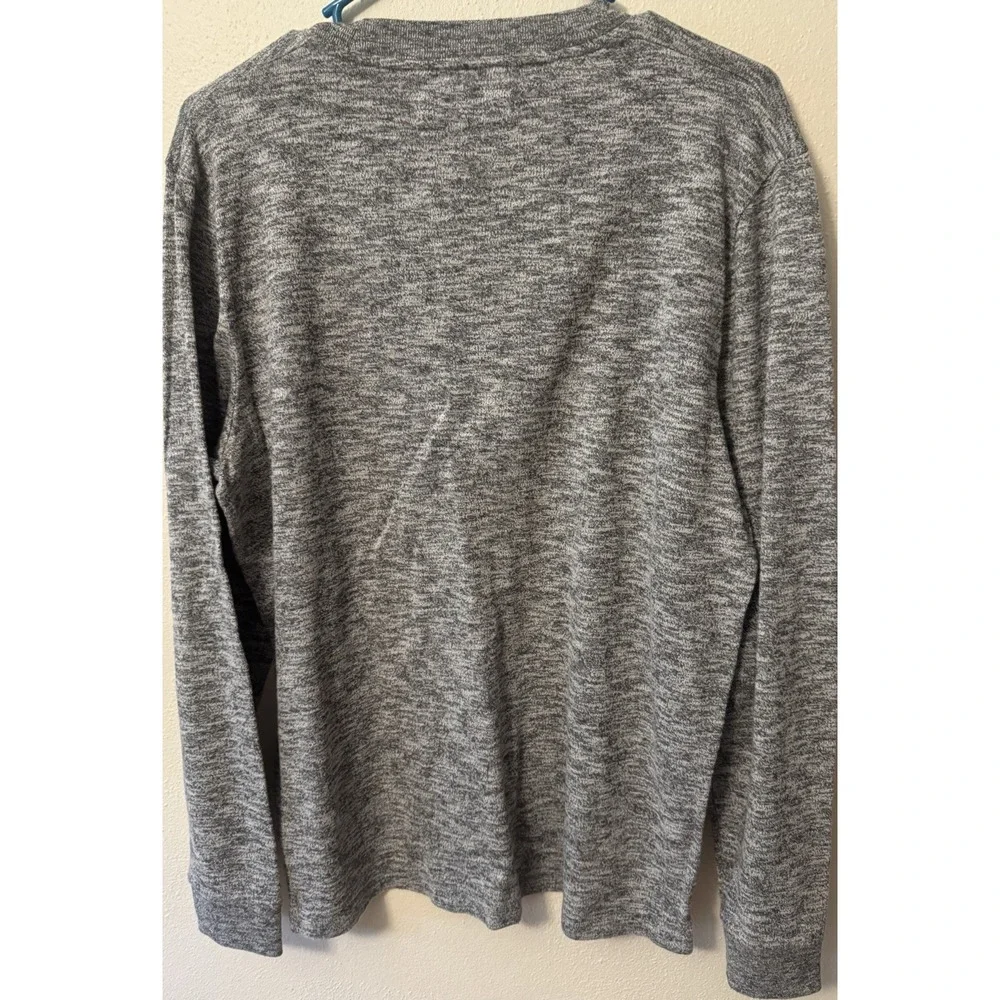 Abercrombie & Fitch Men's Gray Knit Crew Neck Pullover Sweater Logo Size L